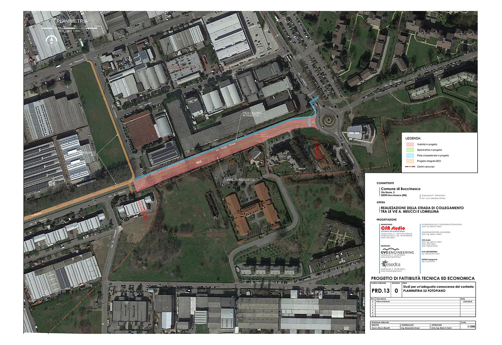 Corio waterway overpass in Buccinasco - Masterplan