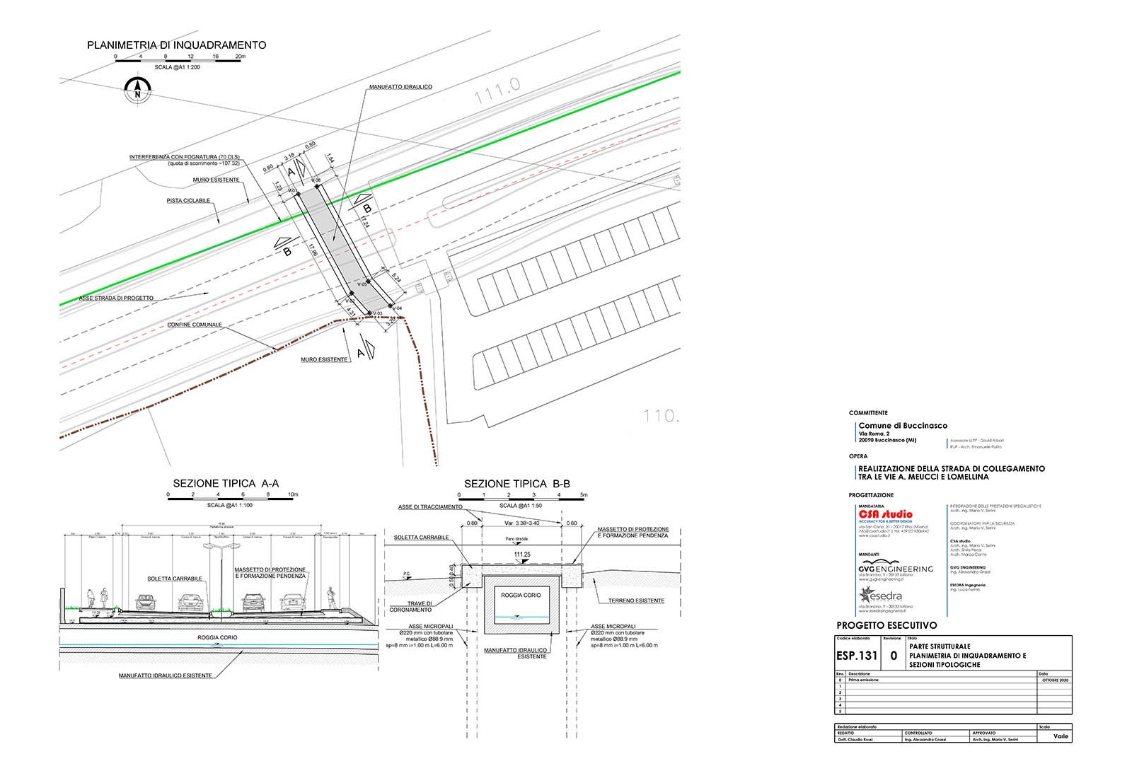 Corio waterway overpass in Buccinasco - Structural design