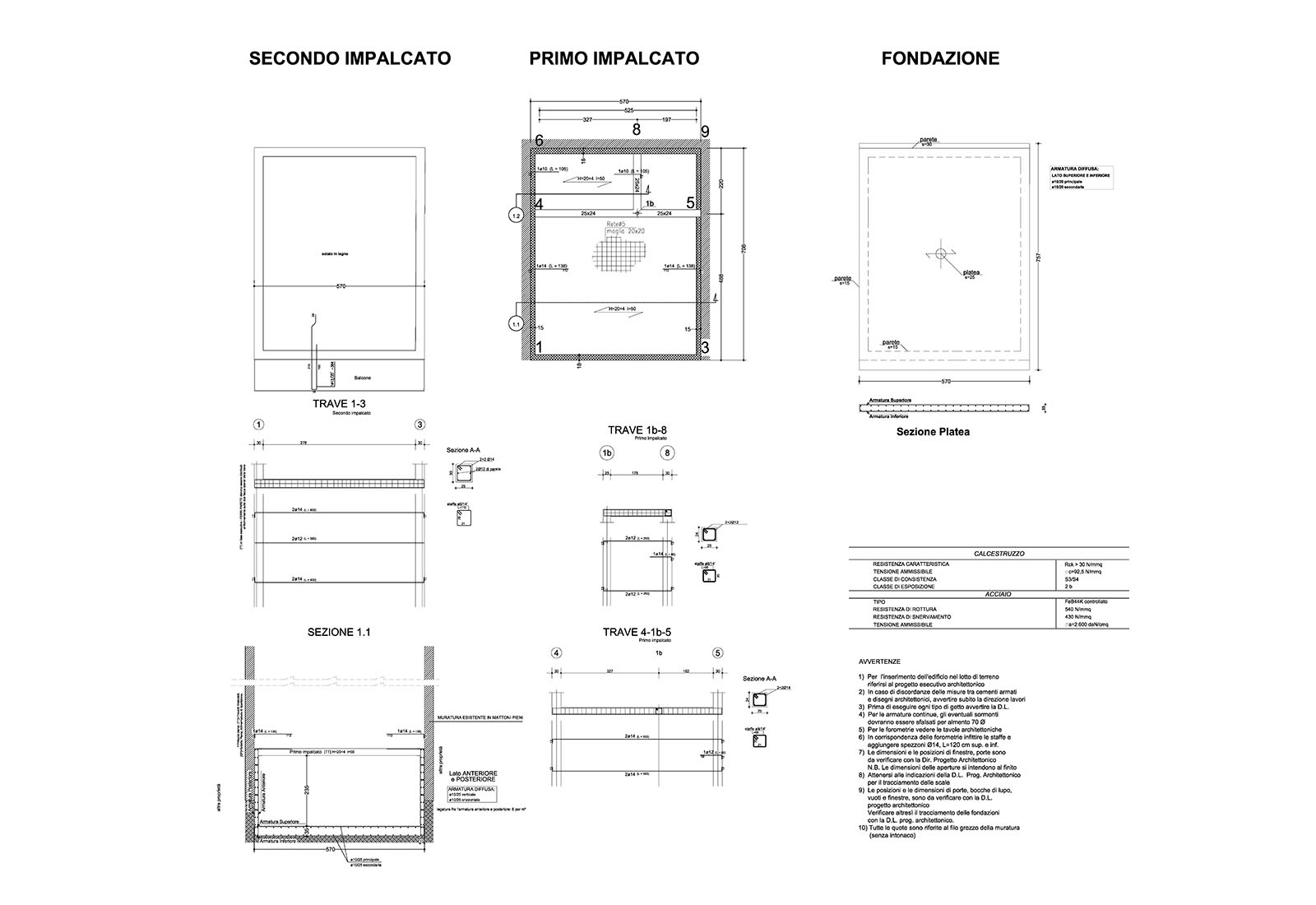 Courtyard house renovation in Rho - Structural design