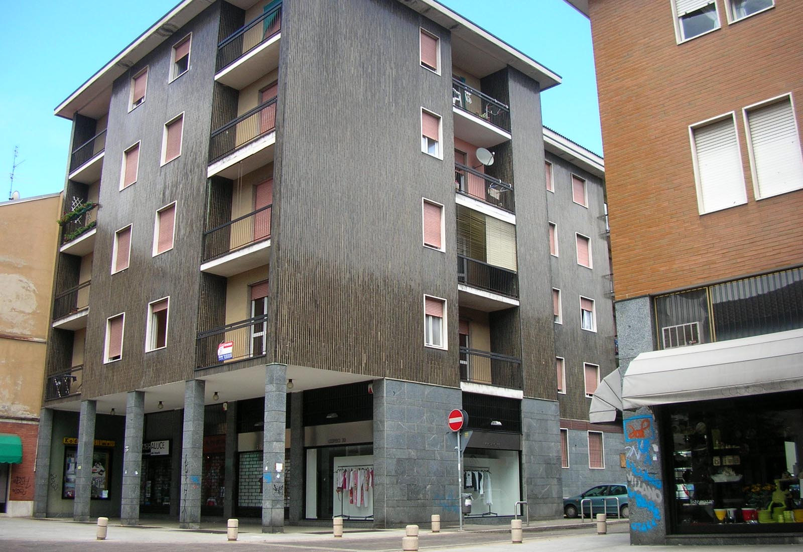 Apartment buildings complex in R. Serra street in Rho - View