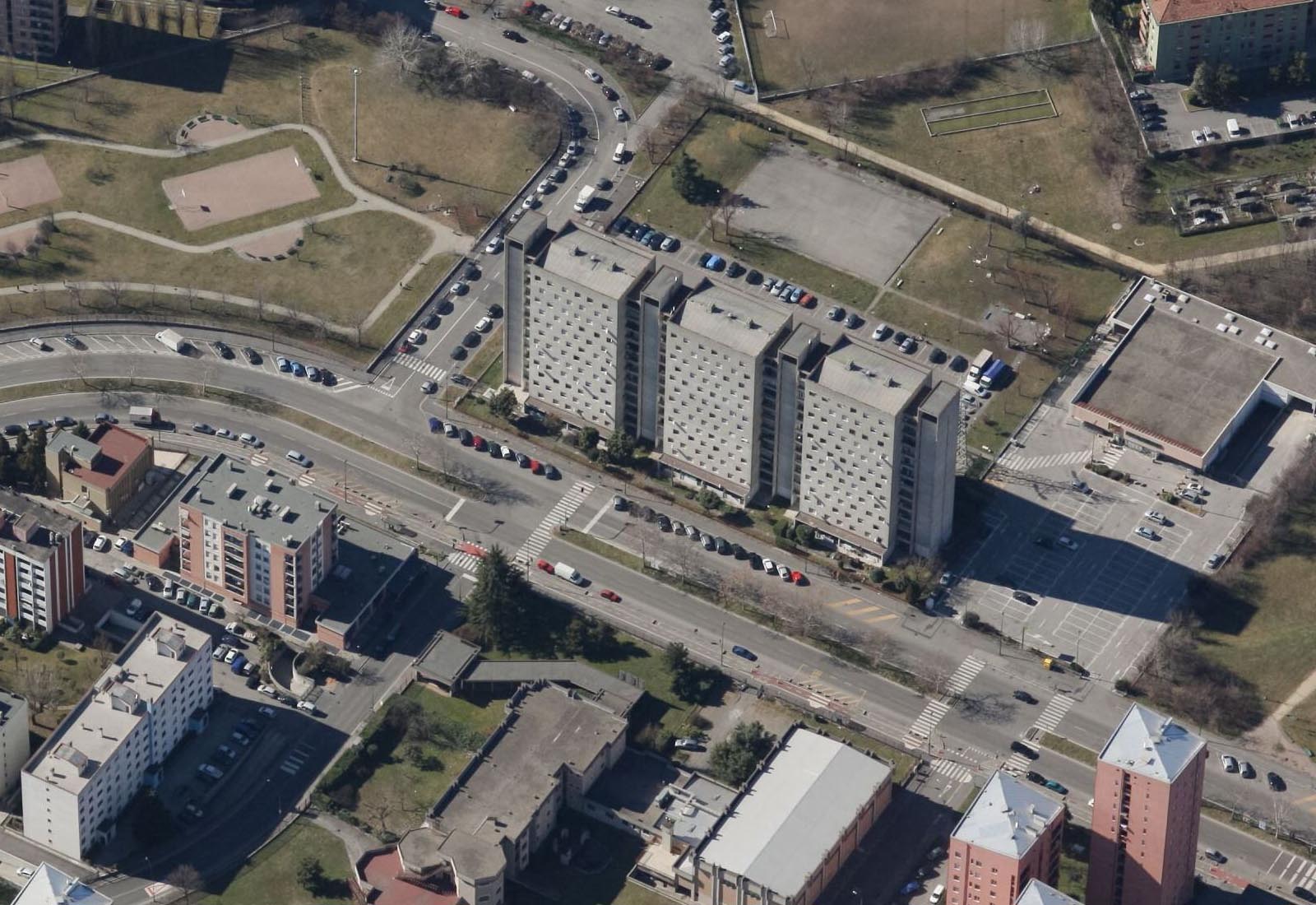 Residential buildings renovation in Sesto San Giovanni - Aerial view