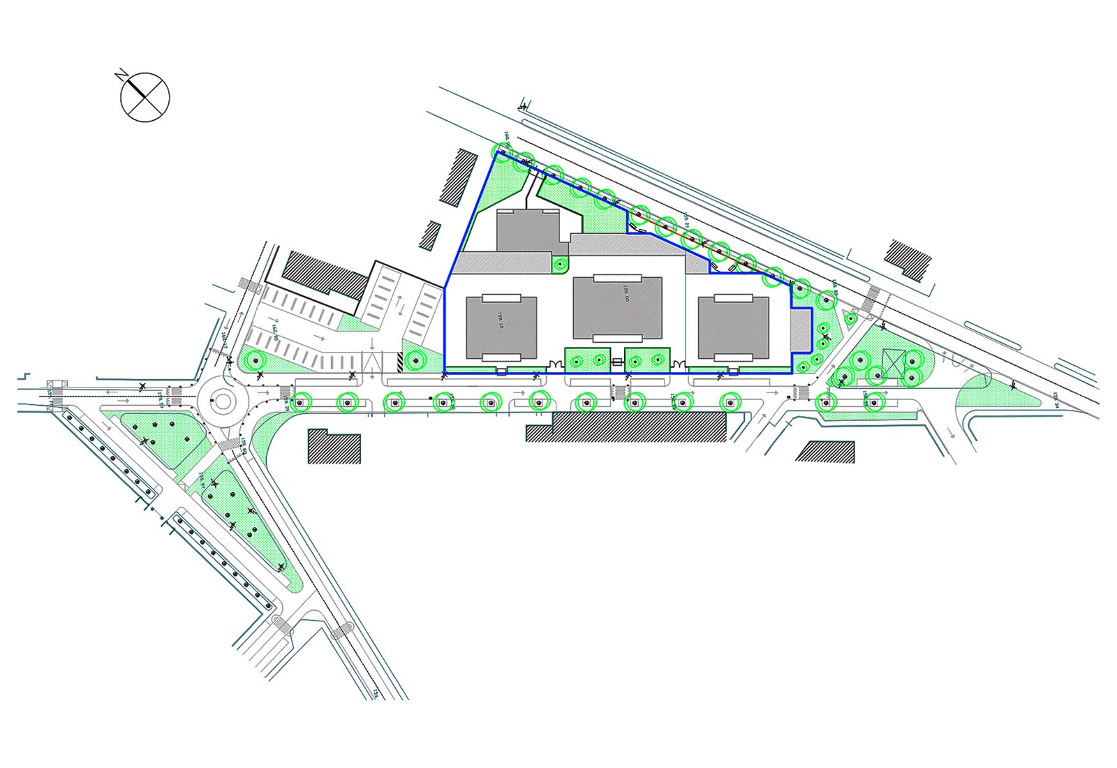 Urbanization works in Biringhello street in Rho - Plan