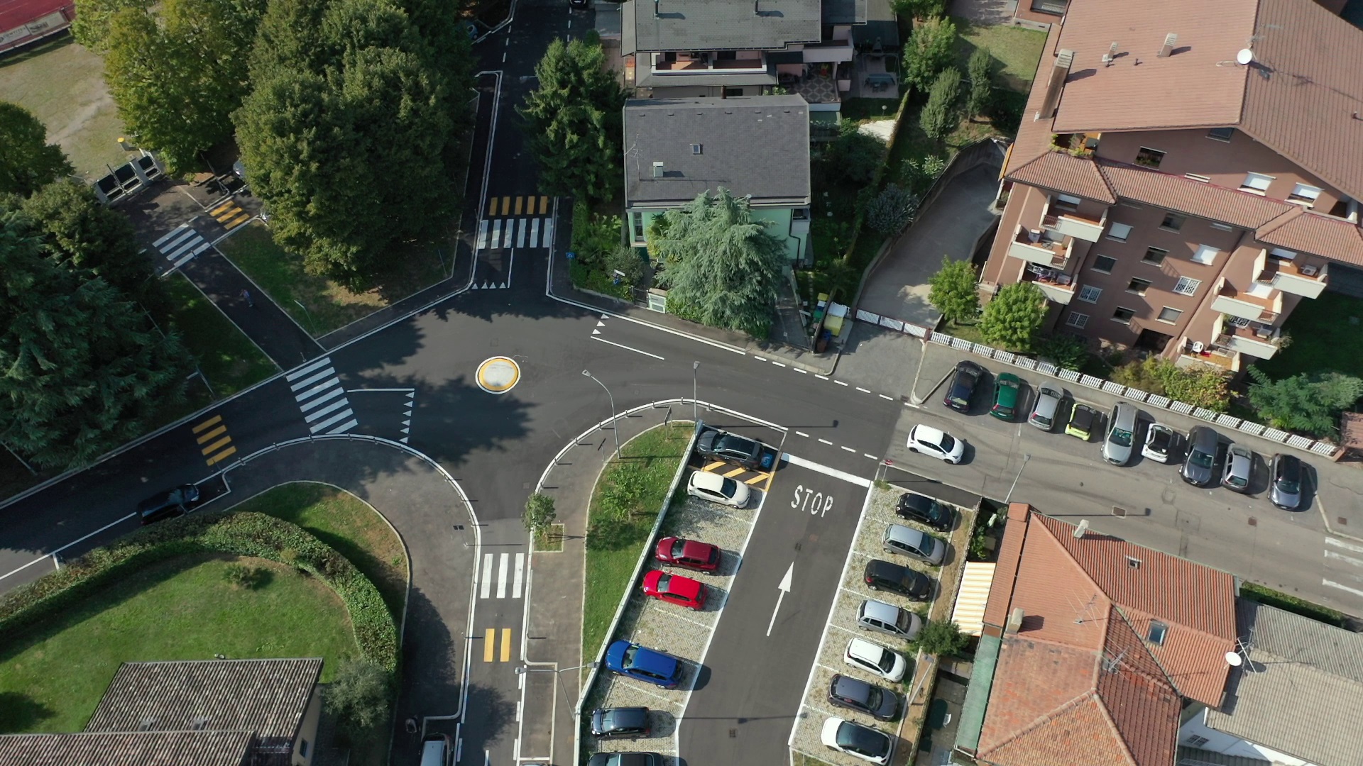 Urbanization works in Biringhello street in Rho - Aerial view