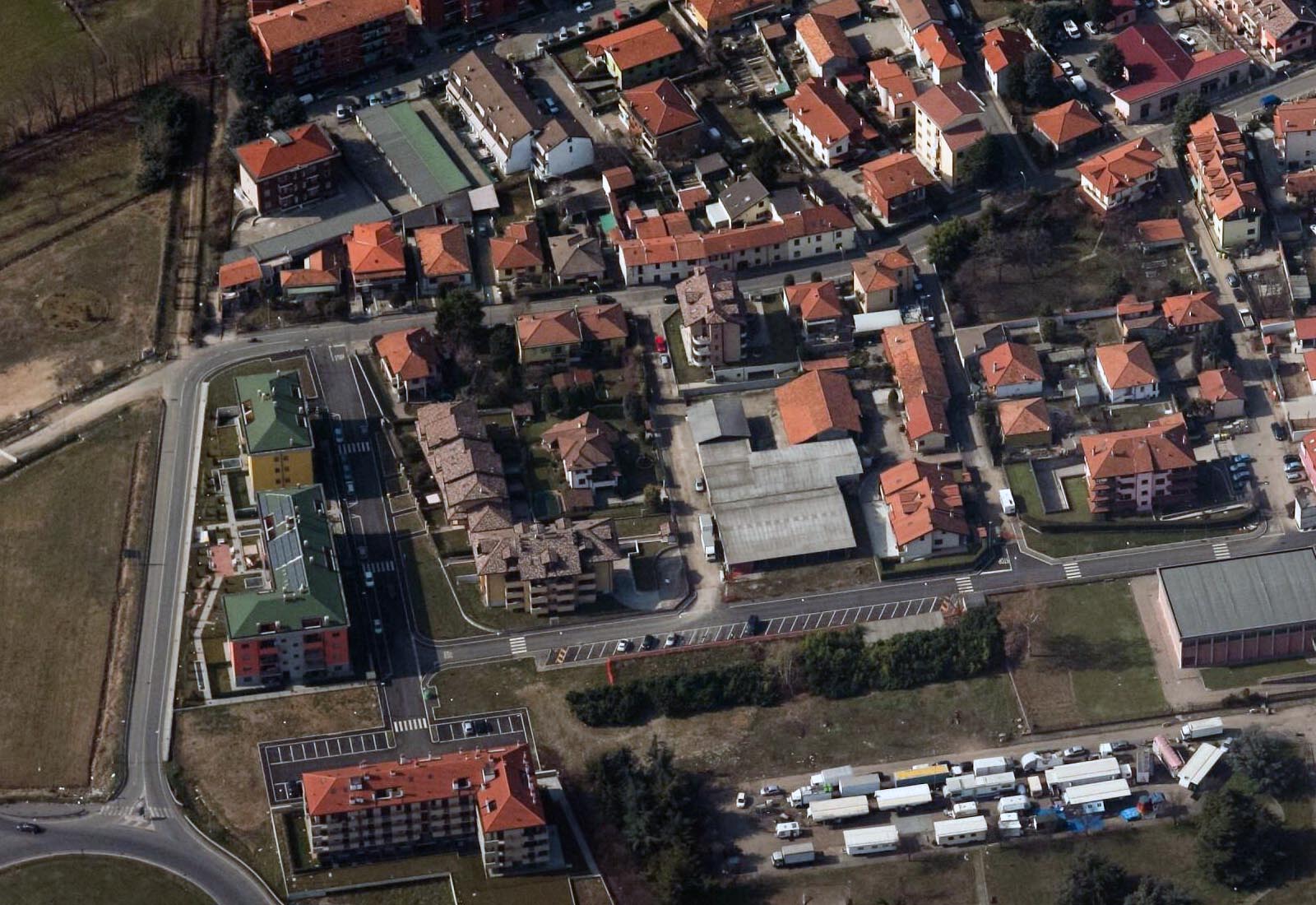 Cornaredo street renovation, Rho - Aerial view