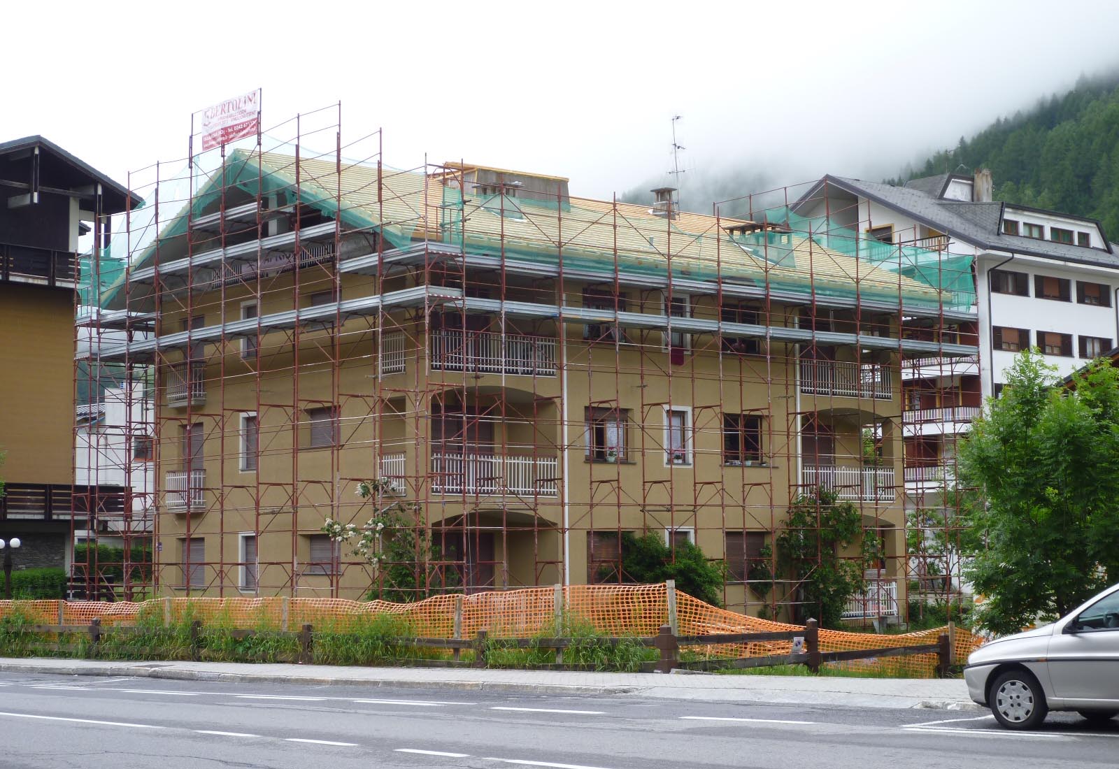 Riqualificazione edificio residenziale ad Aprica - Il cantiere