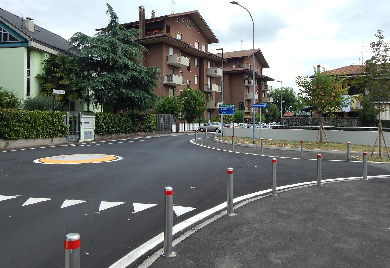 Urbanization works in Biringhello street in Rho - View