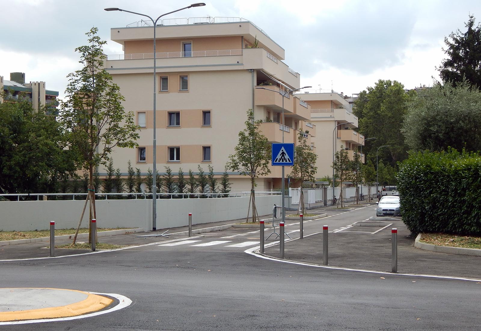 Urbanization works in Biringhello street in Rho - View