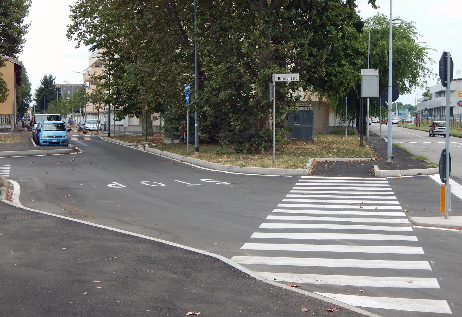 Urbanization works in Biringhello street in Rho - View