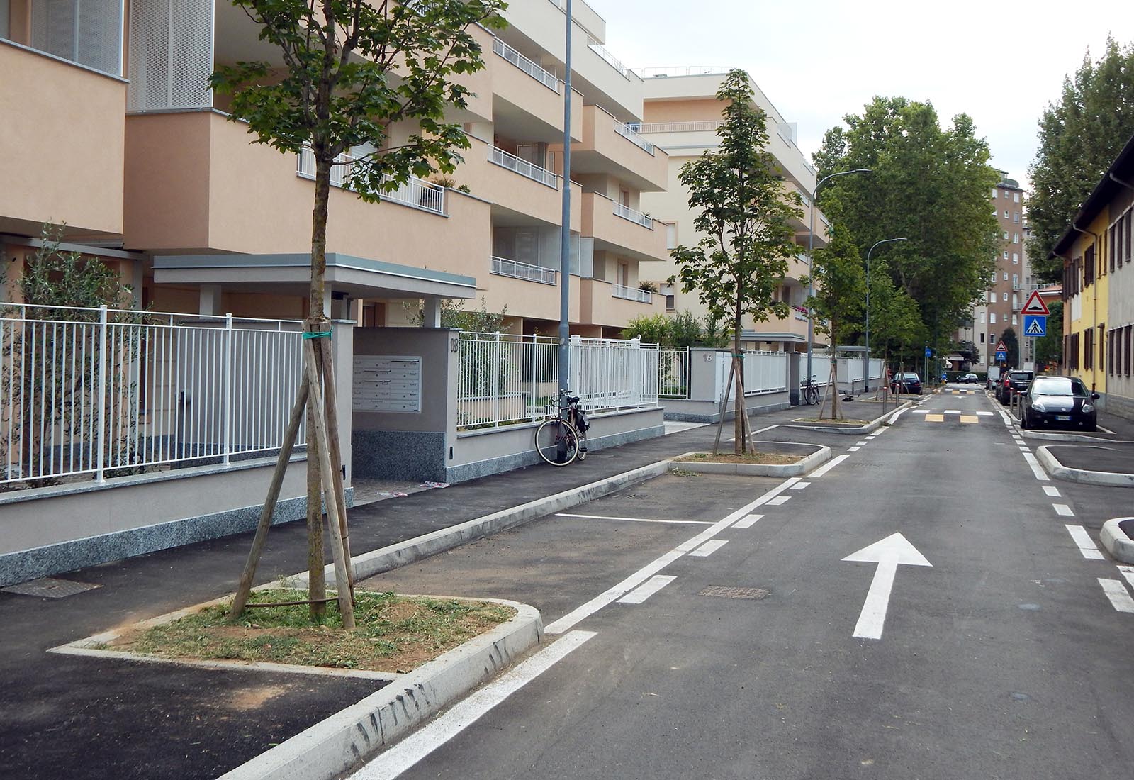 Urbanization works in Biringhello street in Rho - View