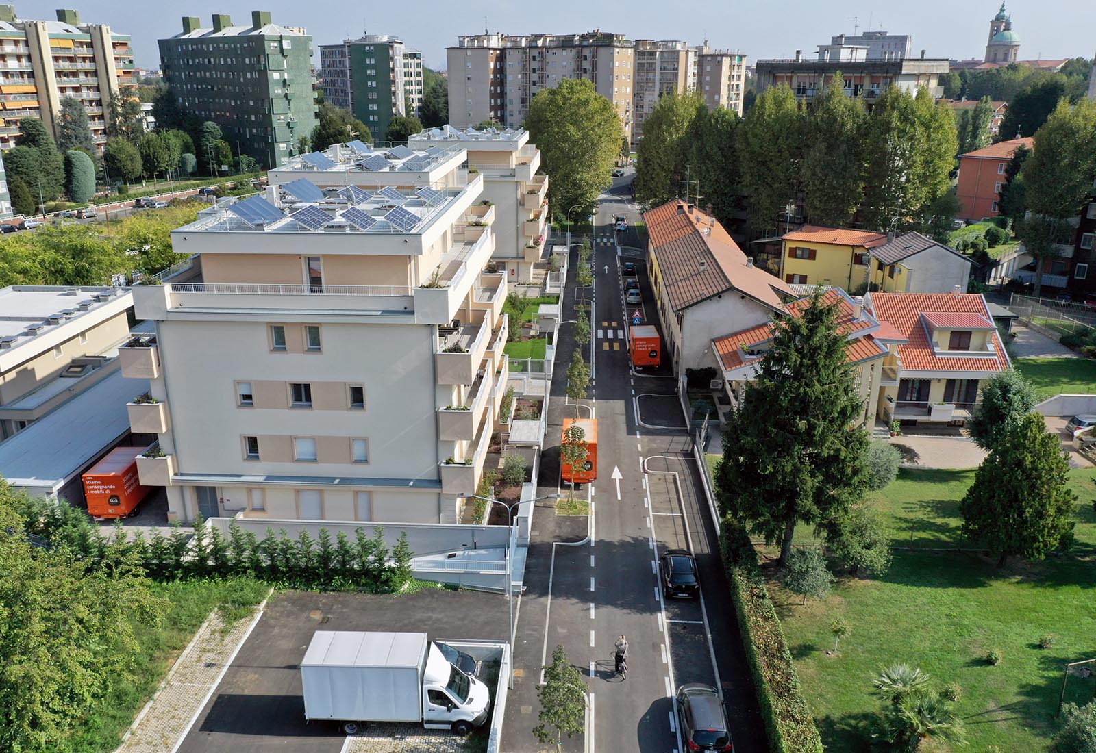 Residential buildings in Biringhello street in Rho - View