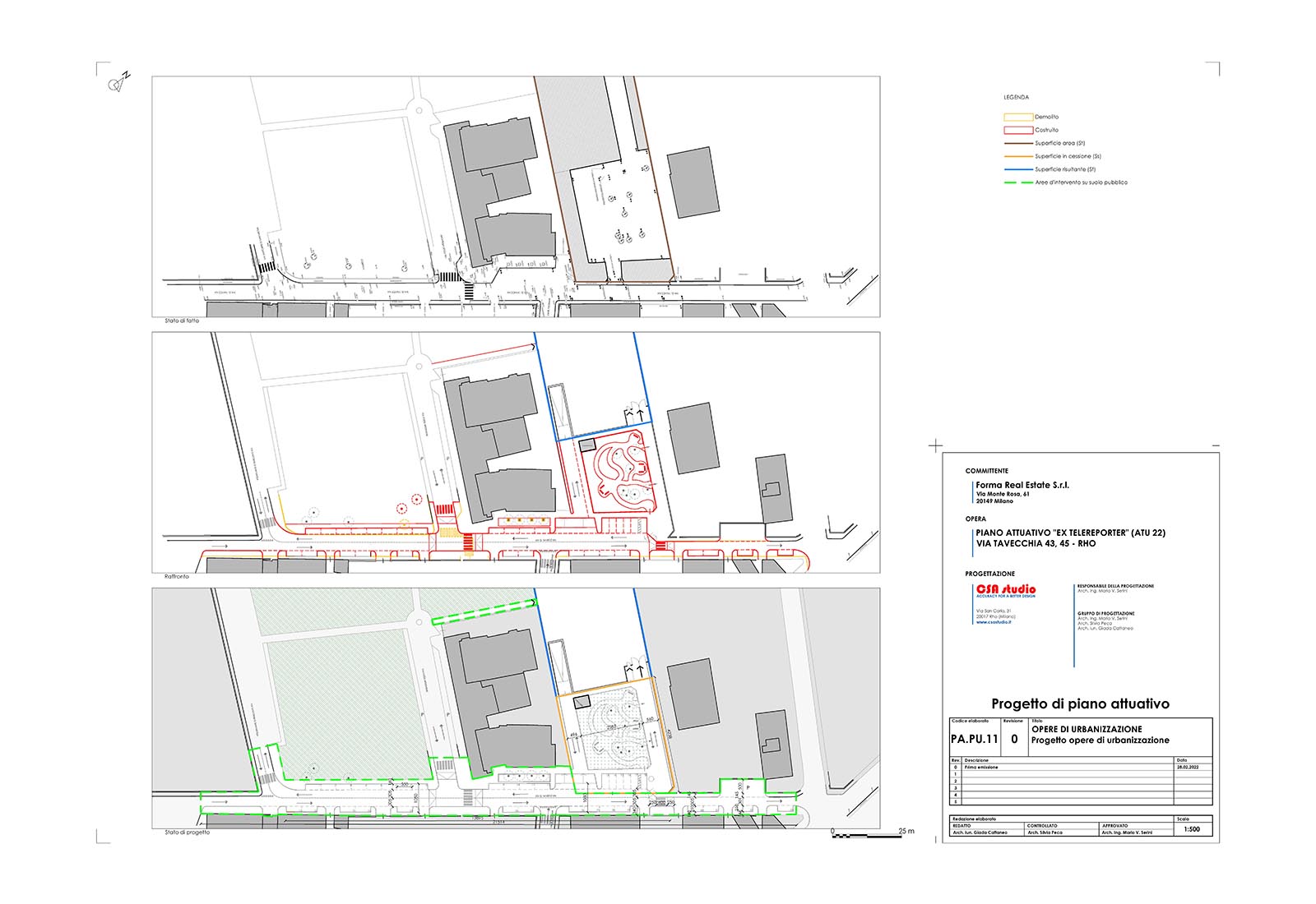 P.A. ex Telereporter a Rho - Progetto opere di urbanizzazione