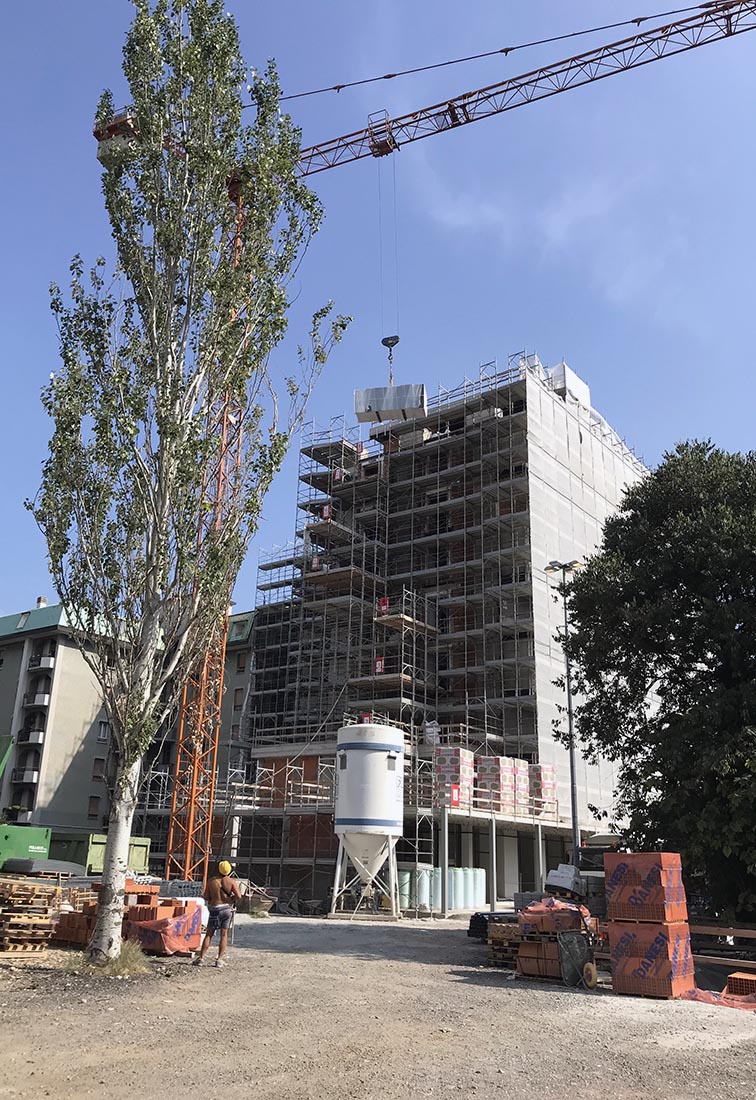 Residential Building in Brugherio - The construction site