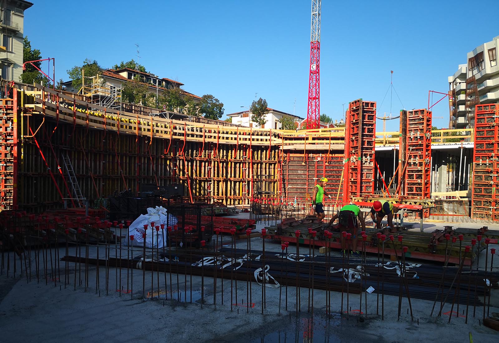 New Residential Buildings in the CityLife District in Milan - The construction site