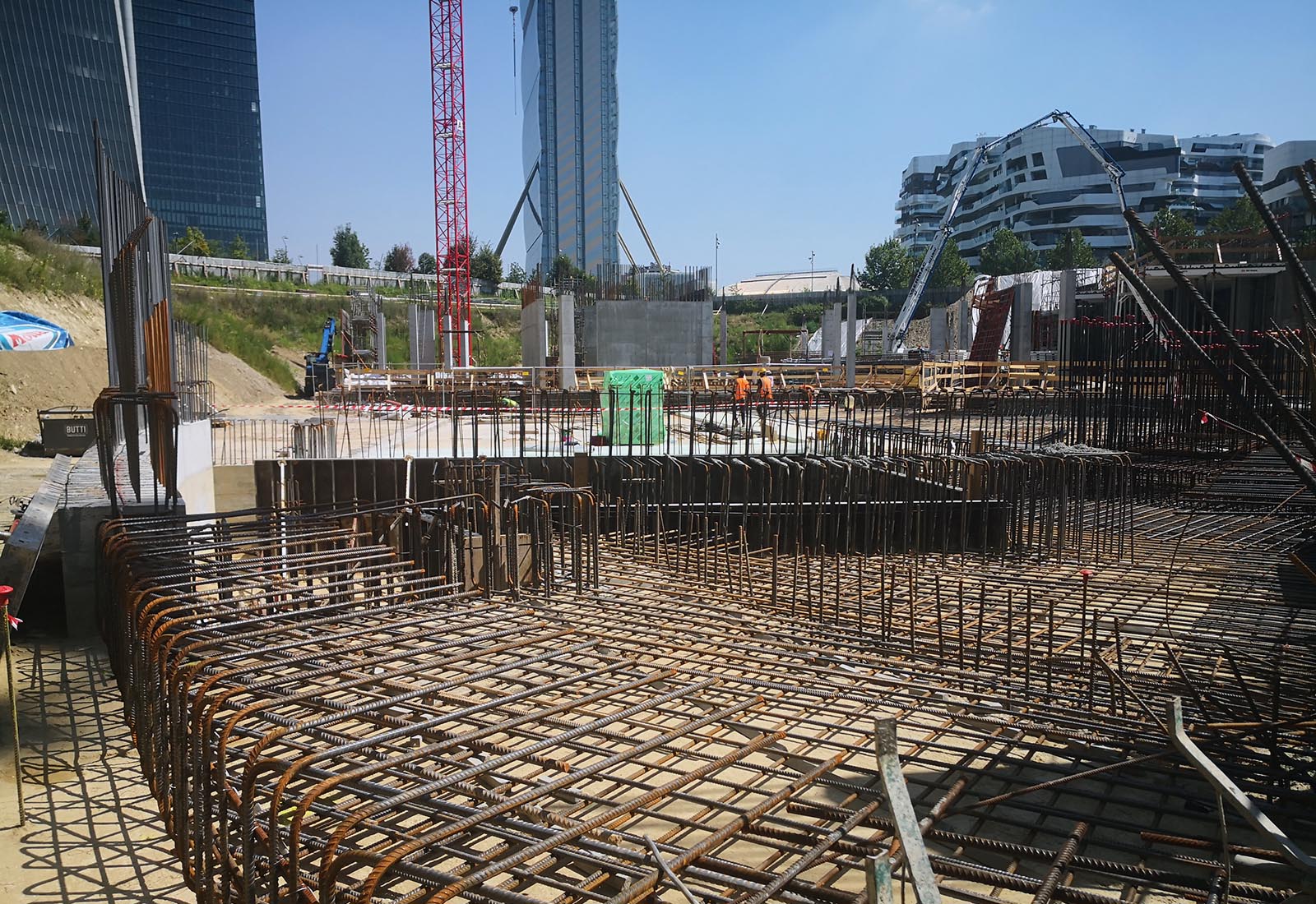 New Residential Buildings in the CityLife District in Milan - The construction site