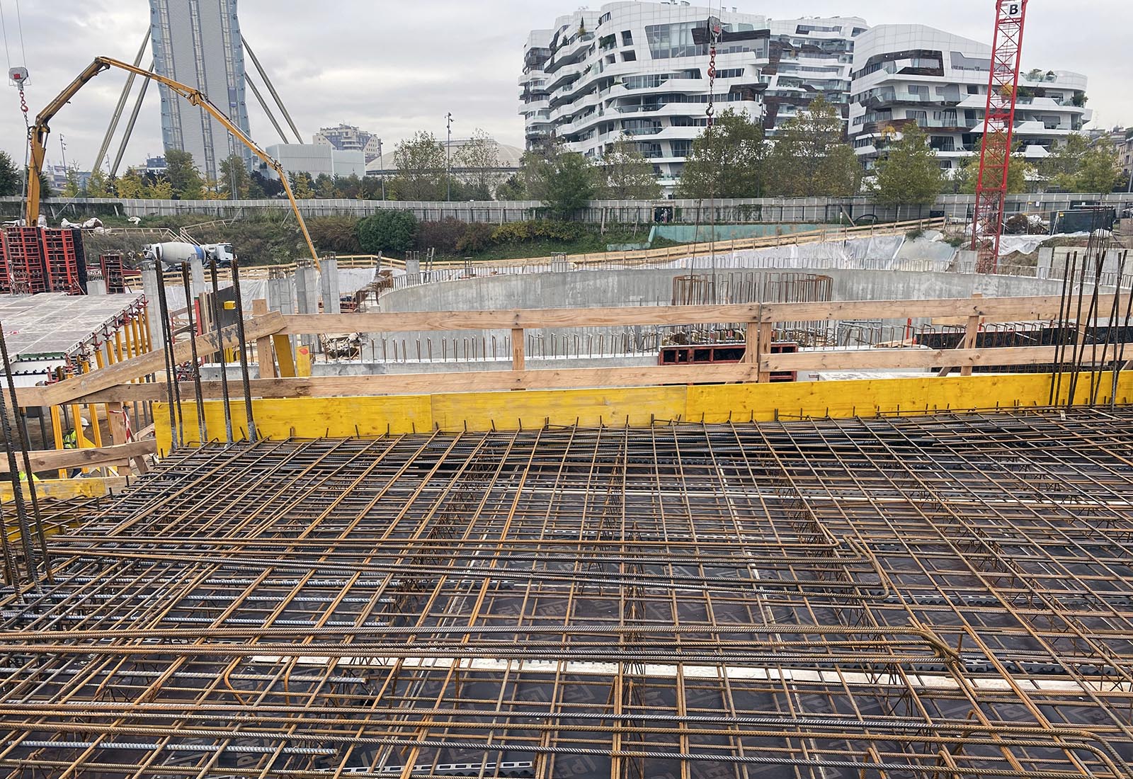 New Residential Buildings in the CityLife District in Milan - The construction site