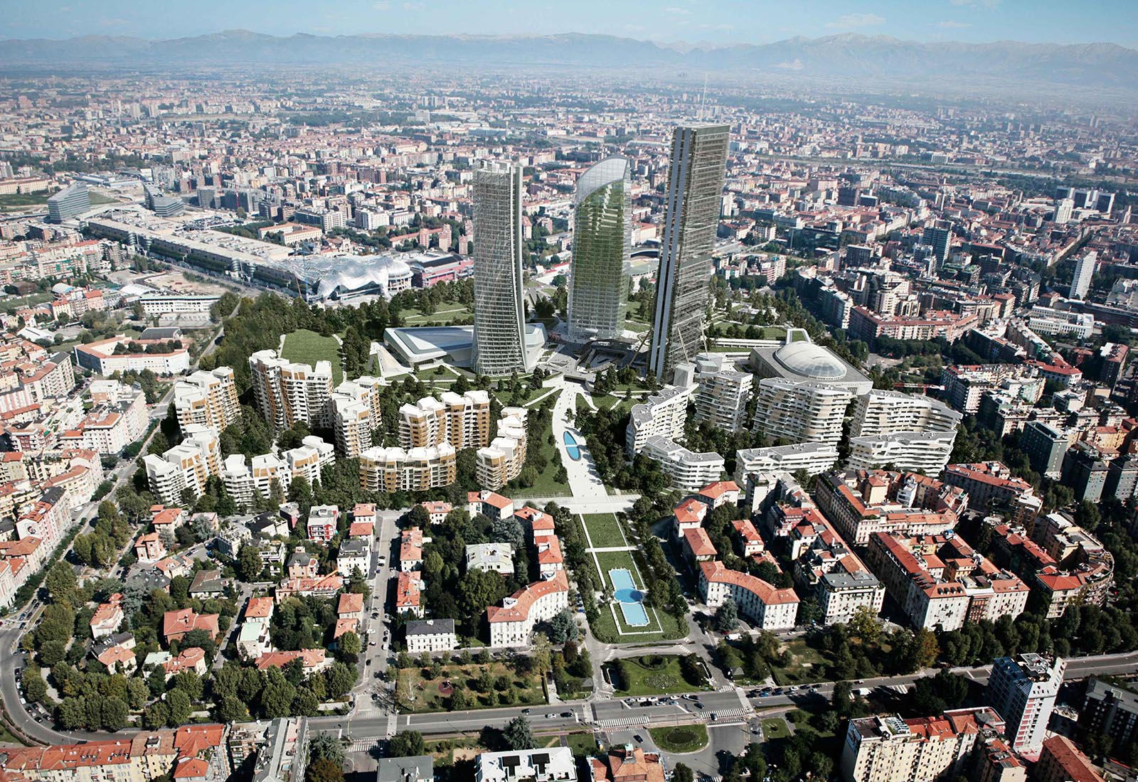 New Residential Buildings in the CityLife District in Milan - Rendering of the new building