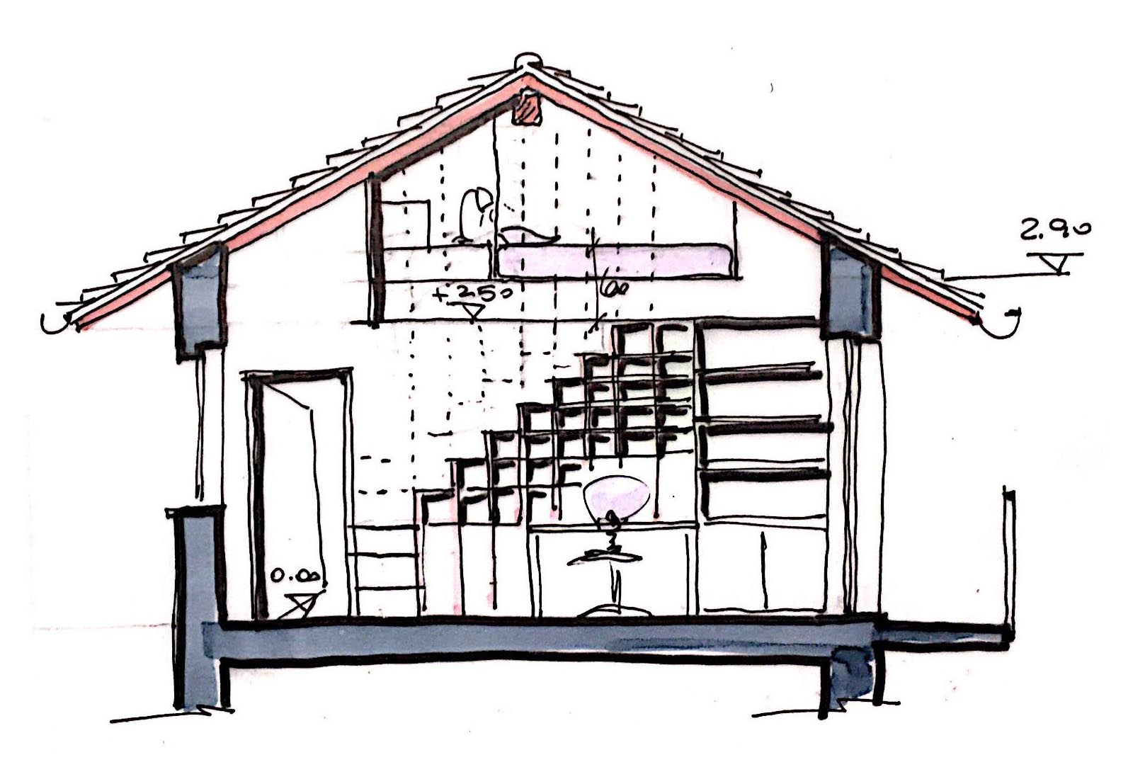 Casa privata in porzione corte a Bernate Ticino - Schizzo