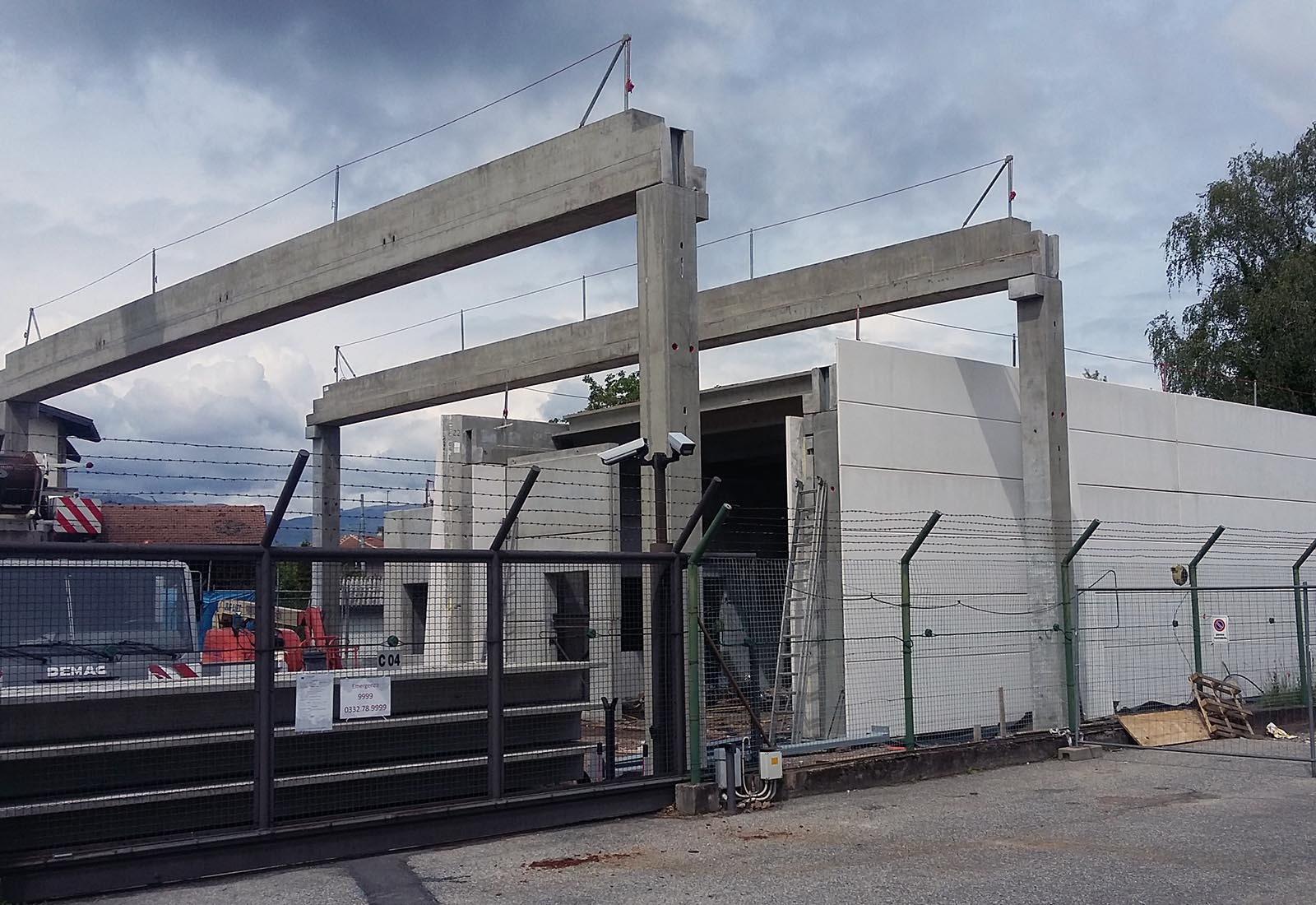 New Bonded Warehouse, building 62c, at the JRC in Ispra - The construction site