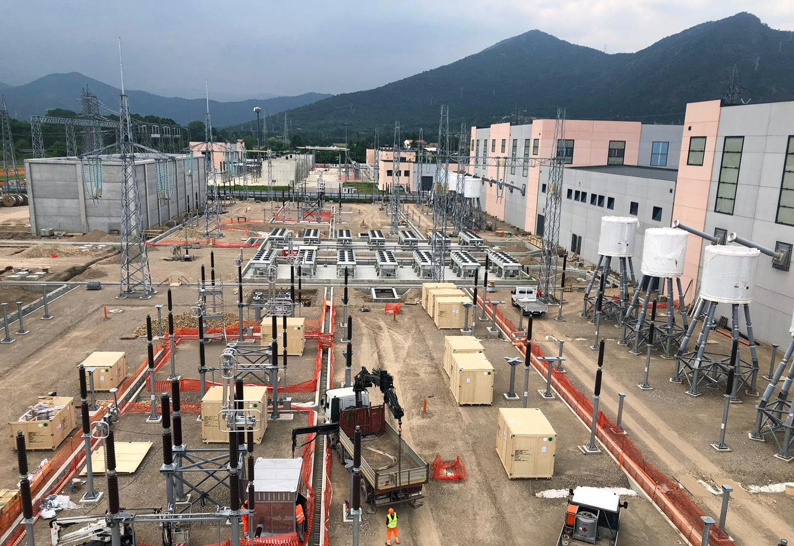 Sottostazione di conversione elettrica a Piossasco - Vista