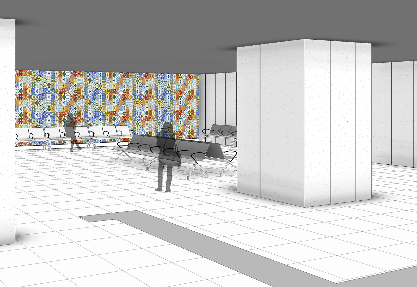 Hirpinia Station Naples Bari Railway Line - Waiting room rendering