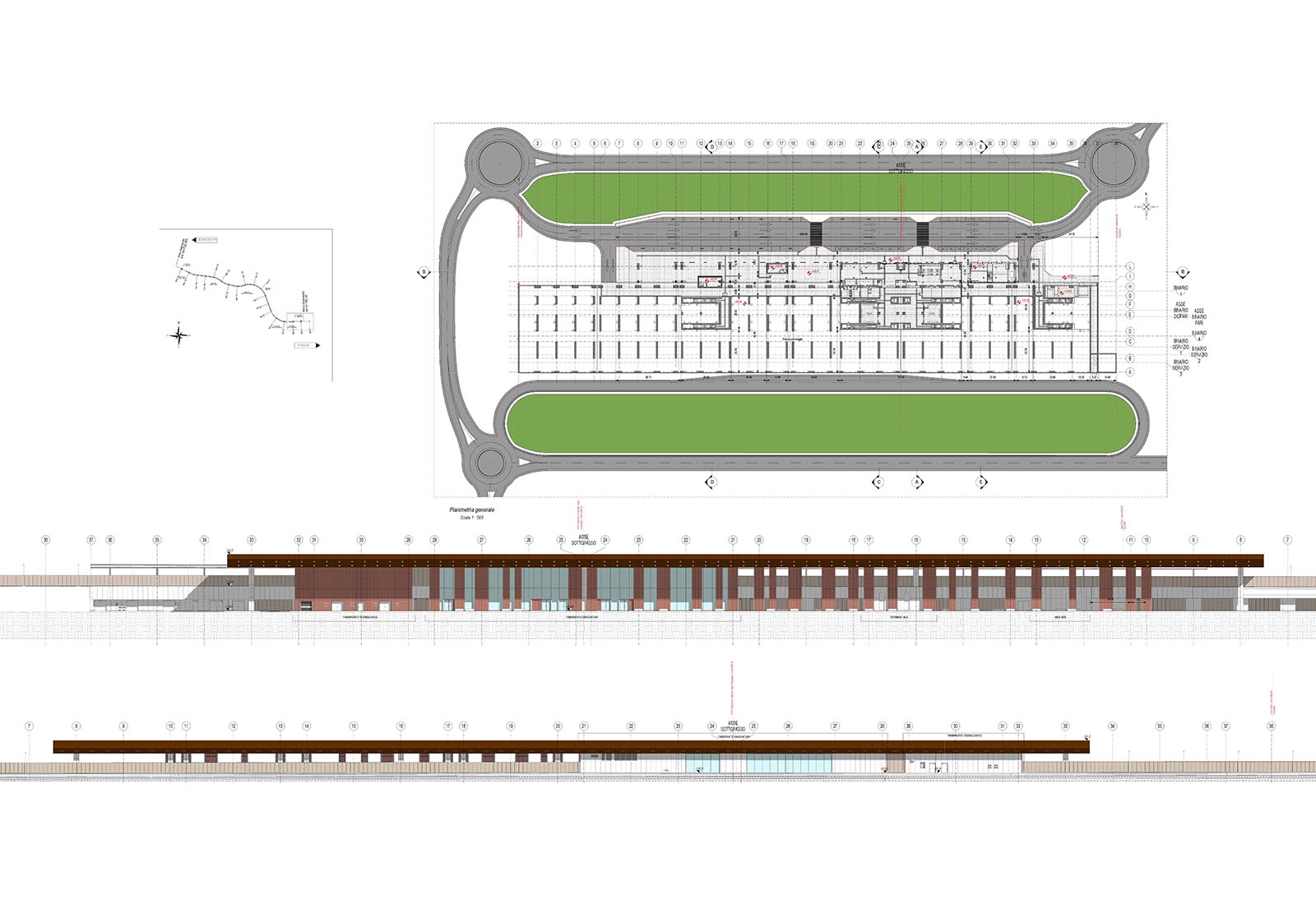 Hirpinia Station Naples Bari Railway Line - Planimetry