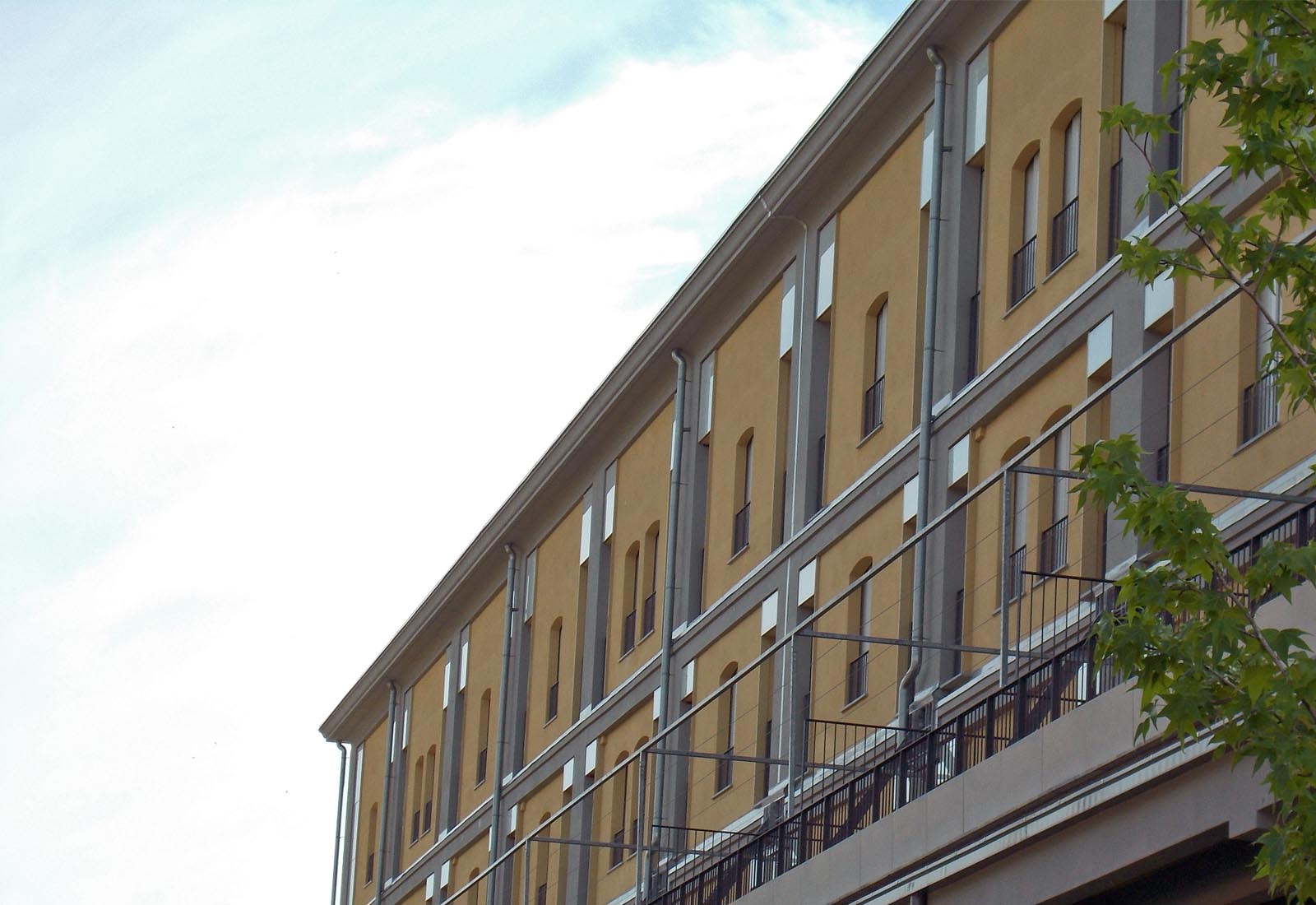 Residential buildings ex tobacco area in Milan - Detail of the facade