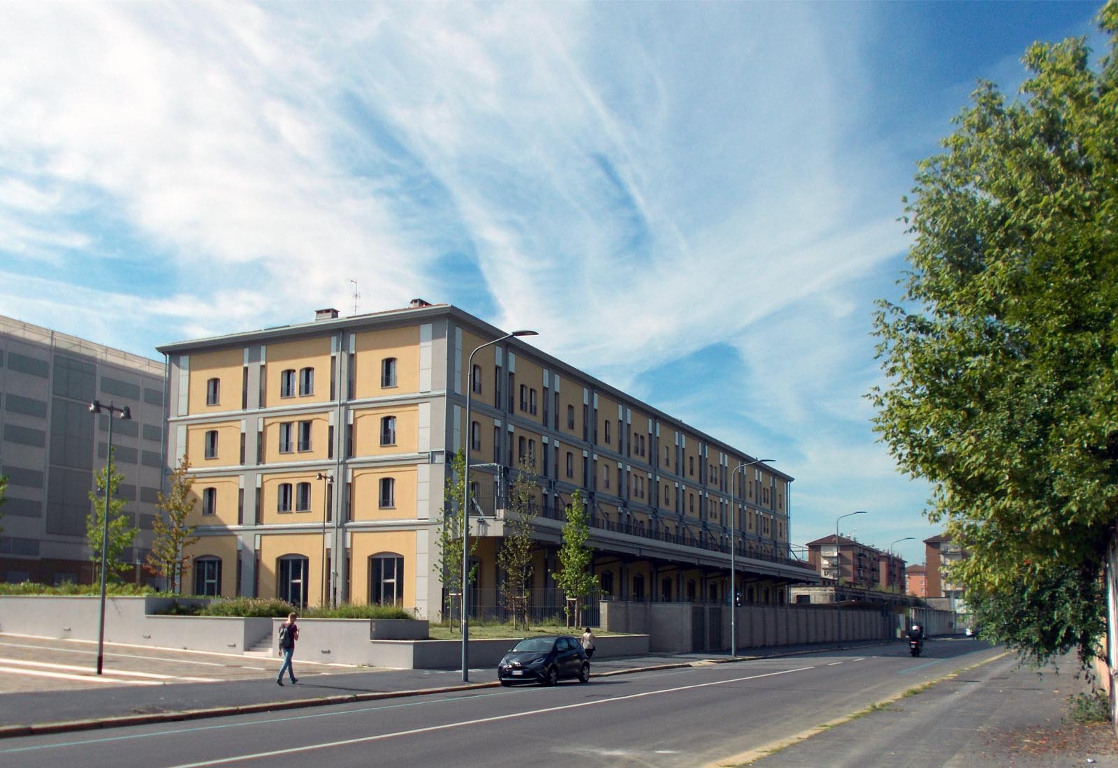 Residential buildings ex tobacco area in Milan - View from Via Suzzani