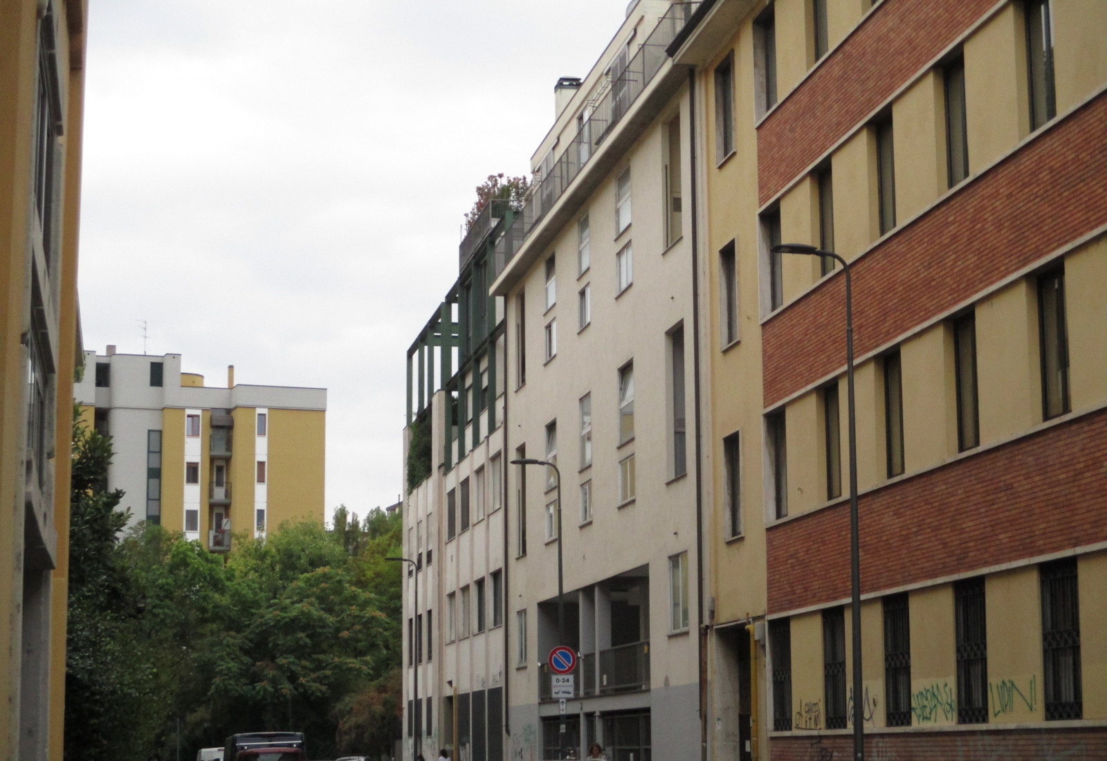 Residential ensemble, 20 A. Ponti street, Milan - View of the current situation
