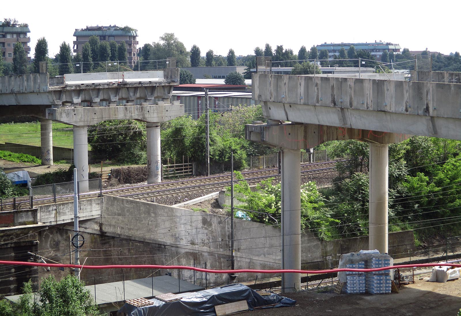 Ricondizionamento cavalcaferrovia Buonarroti a Rho - Il cantiere