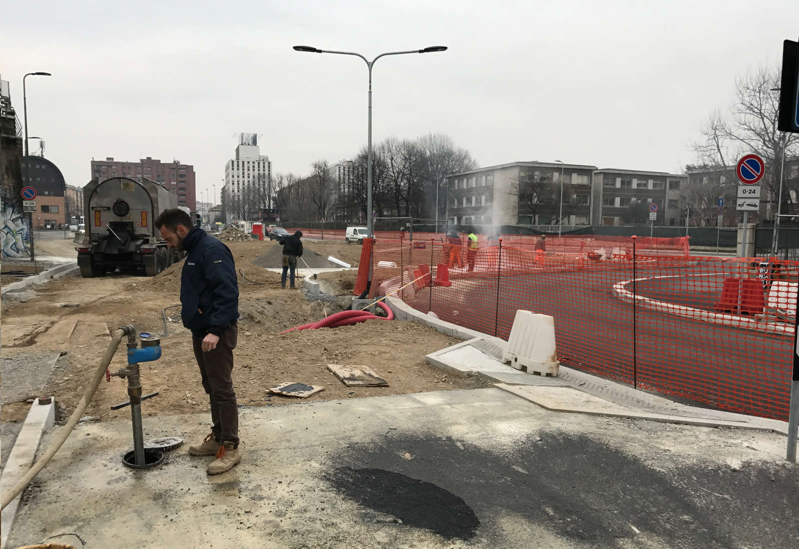 Riqualificazione di Via Rodano-Predil a Milano - Il cantiere