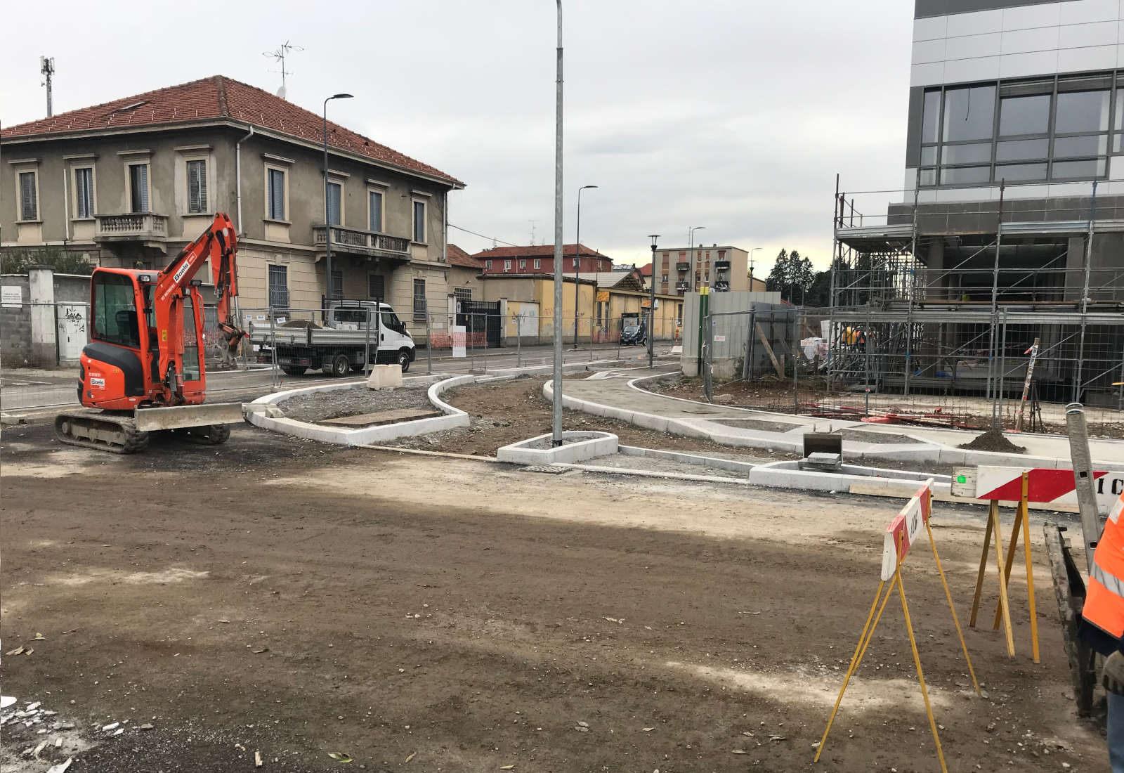 Urbanizzazioni del centro direzionale Siemens a Milano - Il cantiere