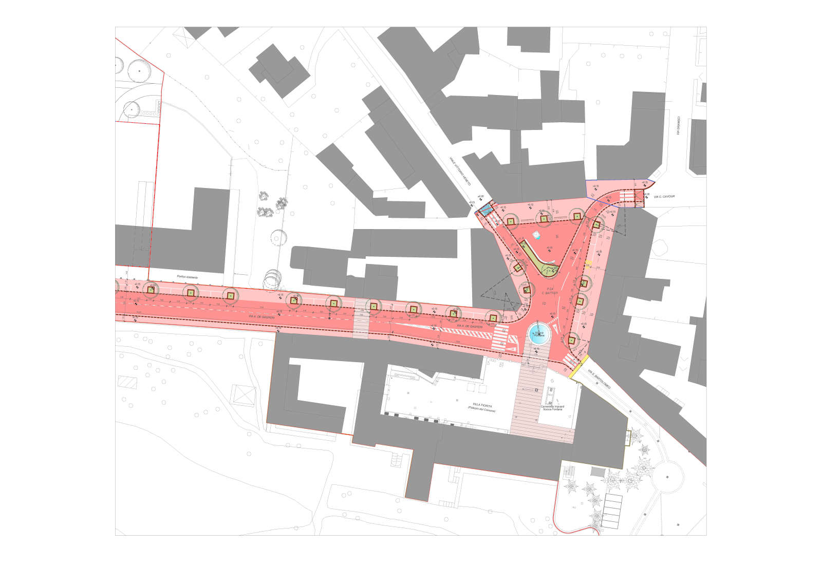 Opere di urbanizzazione Piano del Centro a Brugherio - Il progetto di piazza Battisti