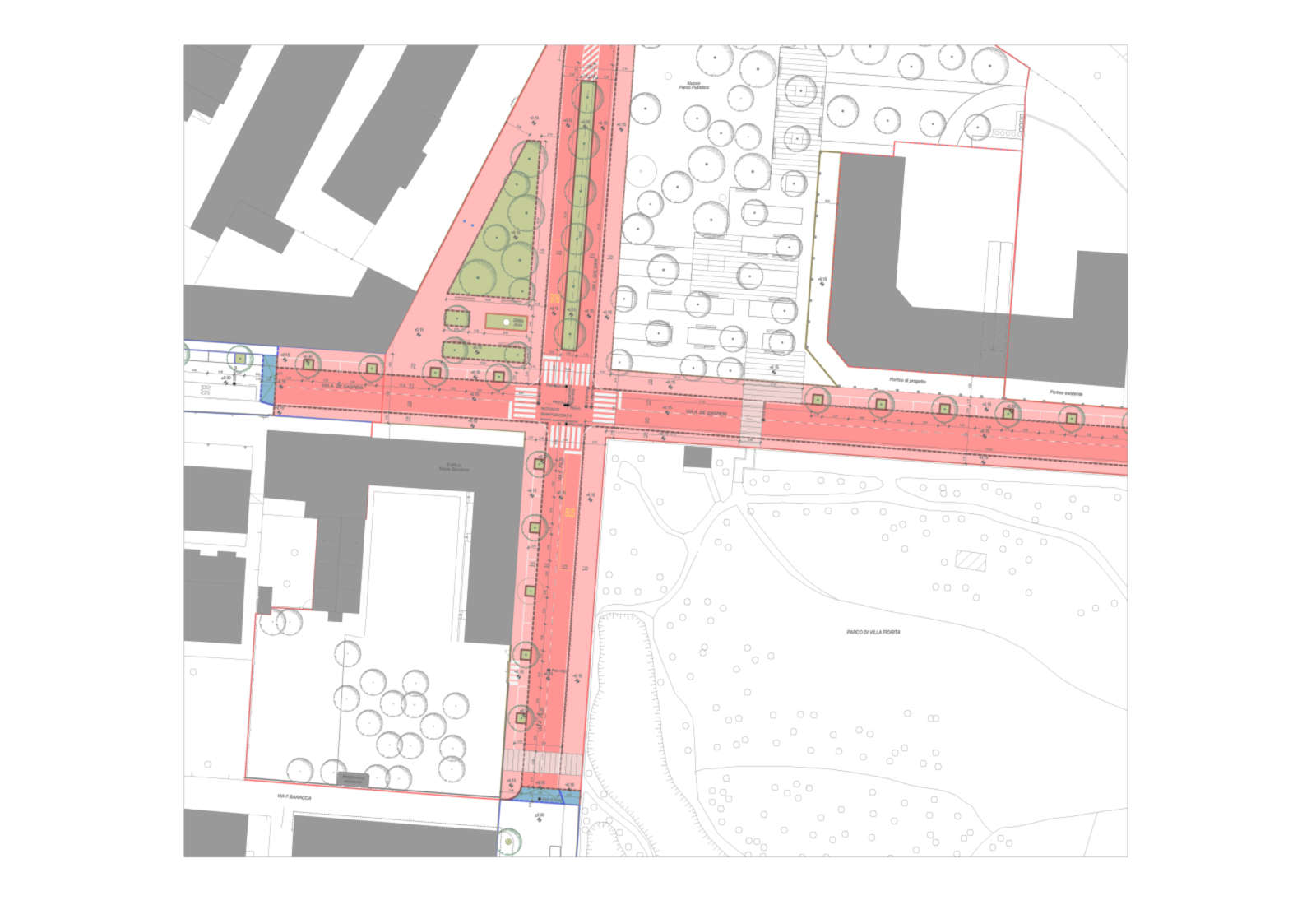 Opere di urbanizzazione Piano del Centro a Brugherio - Il progetto della zona di via De Gasperi Filzi