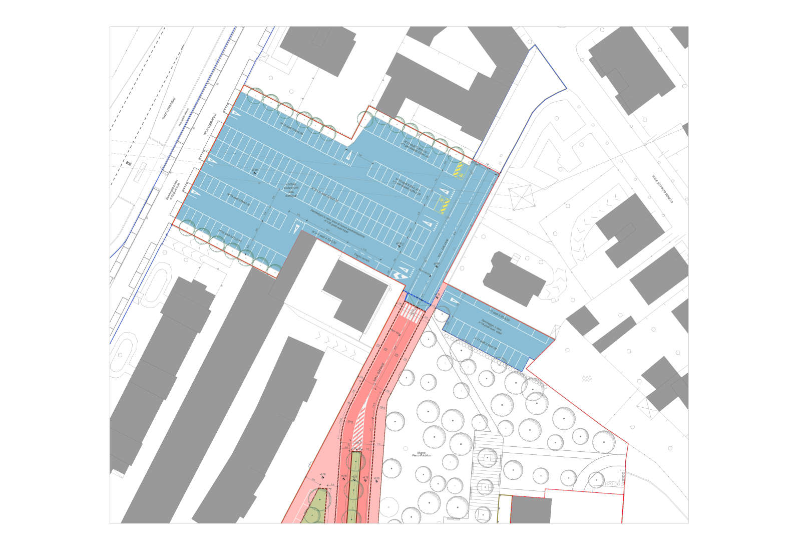 Opere di urbanizzazione Piano del Centro a Brugherio - Il progetto del parcheggio largo donatori del sangue