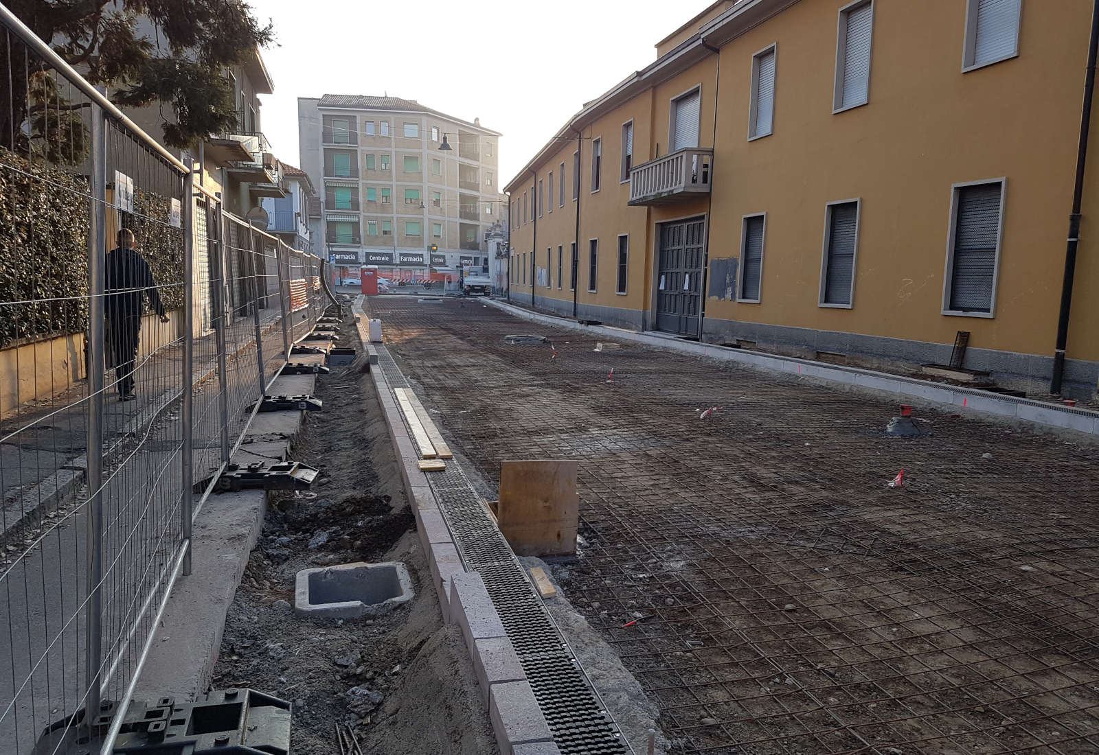 Opere di urbanizzazione Piano del Centro a Brugherio - Il cantiere delle vie De Gasperi-Filzi