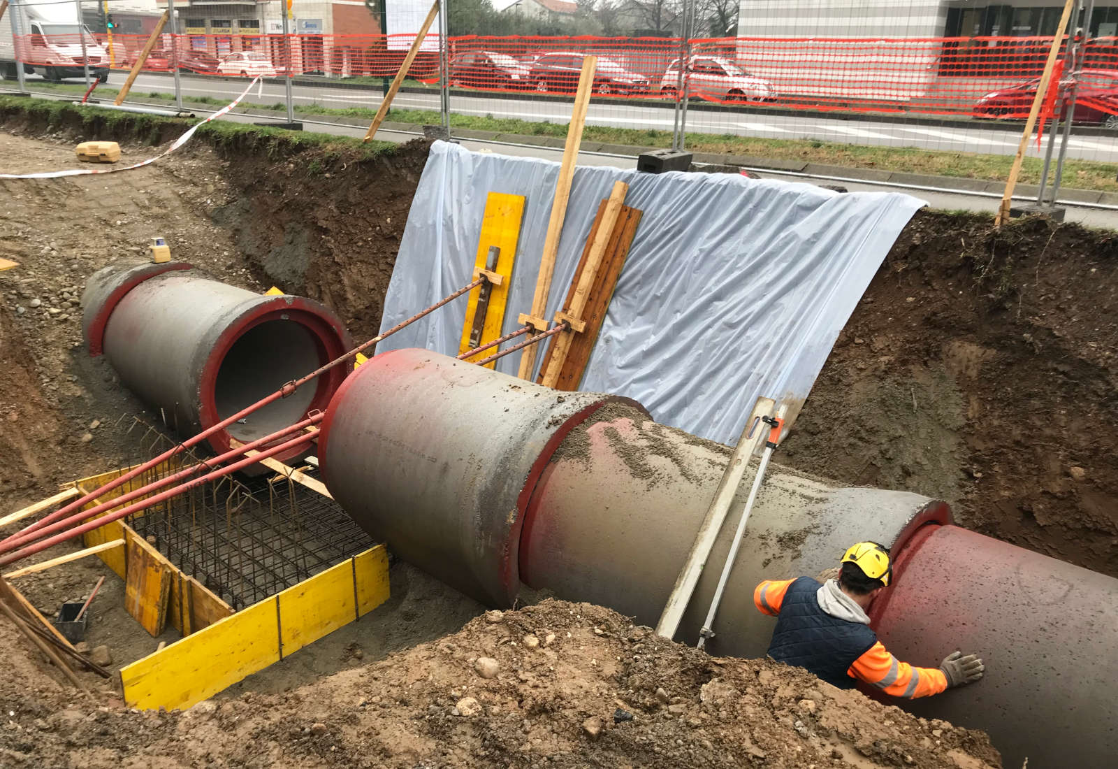 Opere di urbanizzazione Piano del Centro a Brugherio - Il cantiere di Viale Lombardia