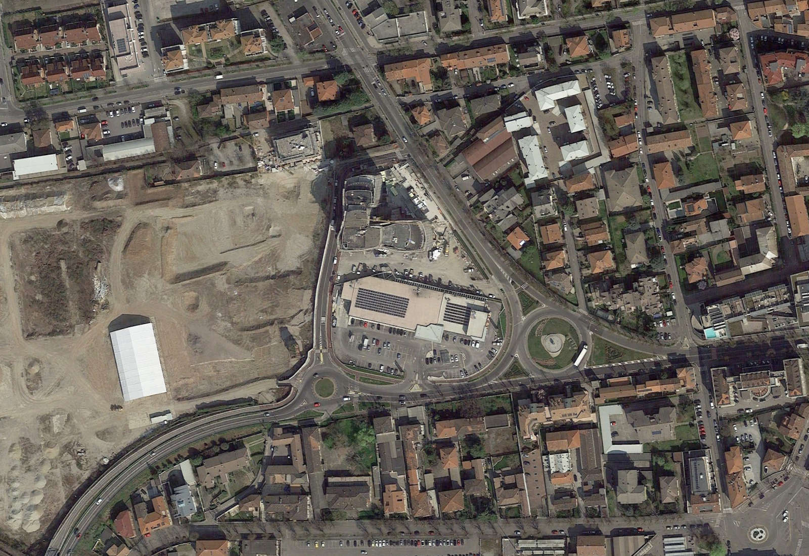Urbanizzazione lotti F6 e F7 P.I.I. Baslini a Treviglio - Vista aerea zenitale