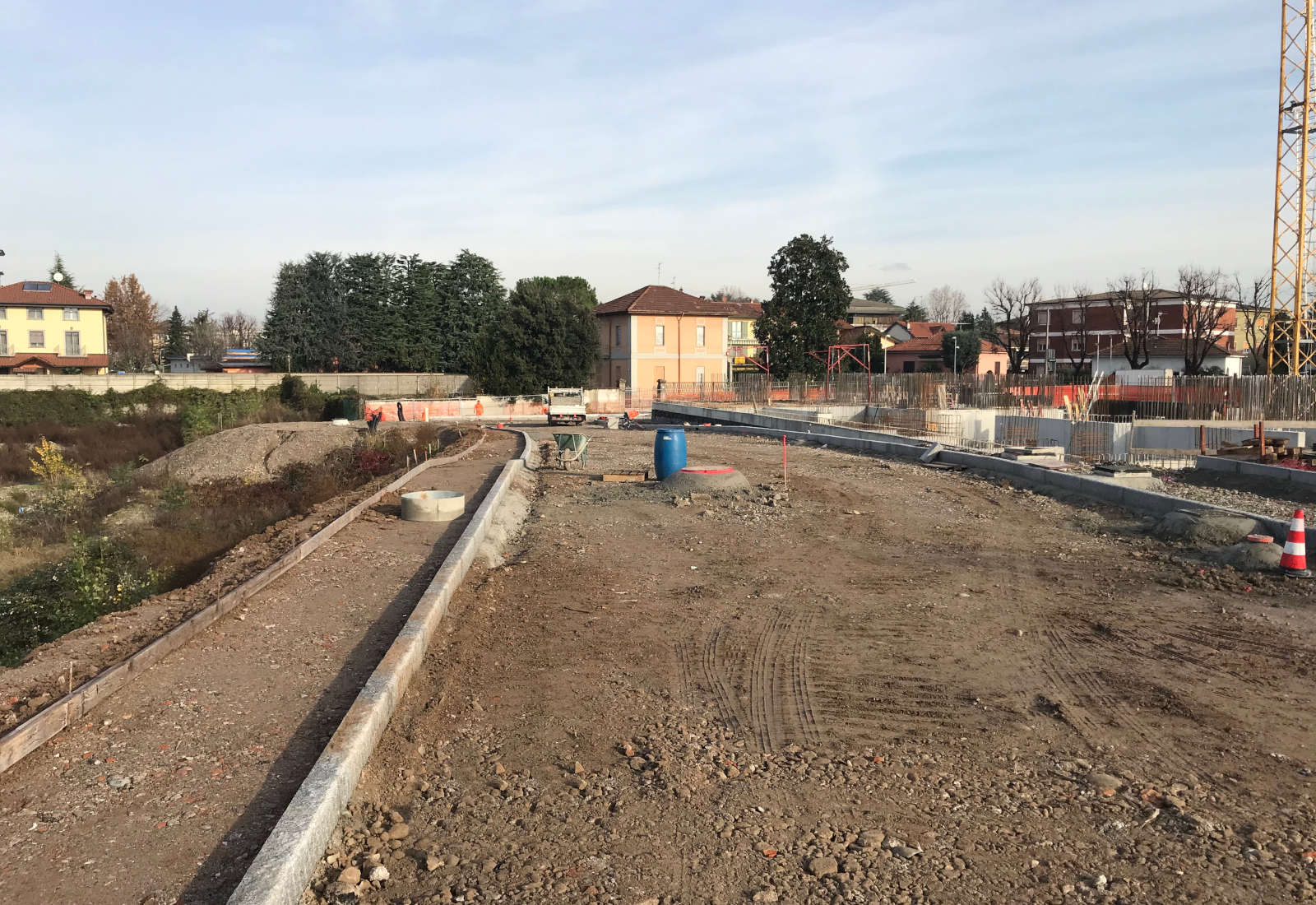 Urbanizzazione lotti F6 e F7 P.I.I. Baslini a Treviglio - Il cantiere