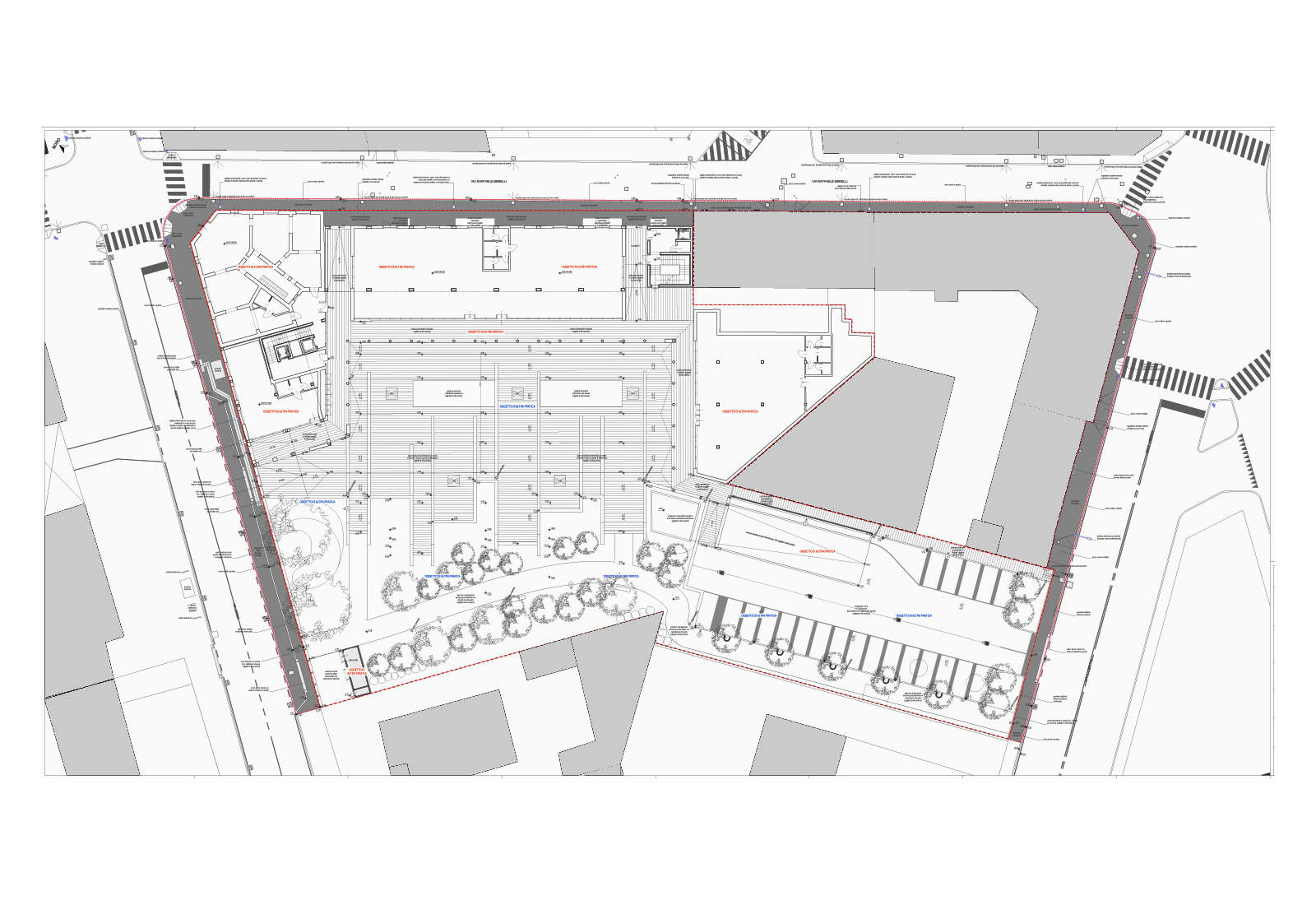 Opere di urbanizzazione in via Lecco a Monza - Planimetria di progetto