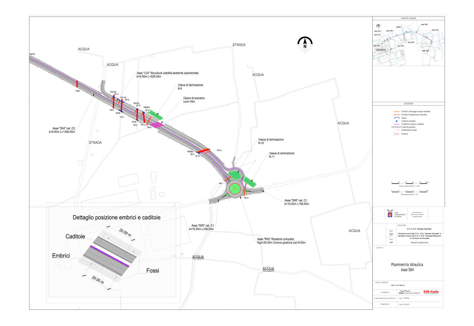 Strada provinciale variante SP216 e SP176 a Gessate - Progetto quadrante 4